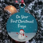 On Your First Christmas Bauble ANY NAME Personalised Decoration