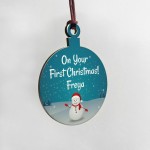 On Your First Christmas Bauble ANY NAME Personalised Decoration