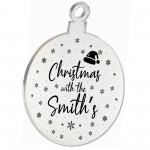 Personalised Christmas With The Any Surname Hanging Tree Decor