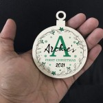 Baby 1st First Christmas Bauble Personalised Tree Decoration