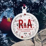 Personalised Initial 1st Christmas Together Bauble Tree Decor