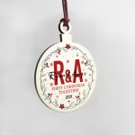 Personalised Initial 1st Christmas Together Bauble Tree Decor
