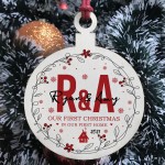 Personalised Initial First Christmas First Home Bauble Keepsake