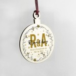 Personalised Initial First Christmas As Mr & Mrs Bauble Decor