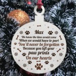 Personalised Memorial Gift For Pet Wood Hanging Christmas Decor