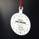 Babys First Christmas Bauble Engraved Tree Decoration