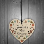 Cute 1st Christmas Bauble Tree Decoration Personalised New Baby