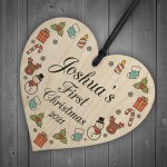 Cute 1st Christmas Bauble Tree Decoration Personalised New Baby