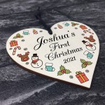 Cute 1st Christmas Bauble Tree Decoration Personalised New Baby