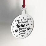 Personalised Memorial Gift For Pet Engraved Hanging Xmas Decor