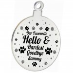 Personalised Memorial Gift For Pet Engraved Hanging Xmas Decor