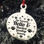 Personalised Memorial Gift For Pet Engraved Hanging Xmas Decor
