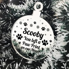 Memorial Christmas Decoration For Pet Personalised Bauble
