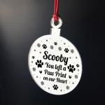 Memorial Christmas Decoration For Pet Personalised Bauble
