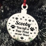 Memorial Christmas Decoration For Pet Personalised Bauble