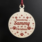 In Memory Gift For Pet Wood Hanging Bauble Christmas Tree Decor In Memory Gift For Pet Wood Hanging Bauble Christmas Tree Decor