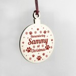 In Memory Gift For Pet Wood Hanging Bauble Christmas Tree Decor In Memory Gift For Pet Wood Hanging Bauble Christmas Tree Decor