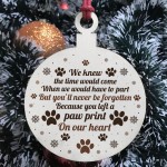 Memorial Gift For Pet Wooden Hanging Bauble Christmas Decor