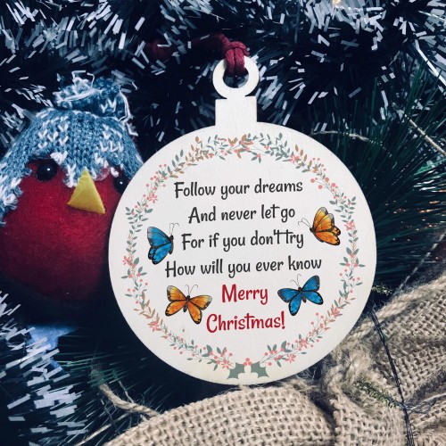 Inspirational Gift Best Friend Christmas Gift Hanging Bauble