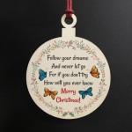 Inspirational Gift Best Friend Christmas Gift Hanging Bauble