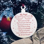 My Angel Hanging Wooden Tree Decoration Mum Dad Nan Grandad