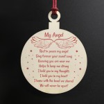 My Angel Hanging Wooden Tree Decoration Mum Dad Nan Grandad