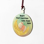 Babys 1st Christmas Bauble Hanging Tree Decoration Personalised