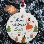 Merry Christmas ANY NAME Daughter Gift New Baby Wood Bauble