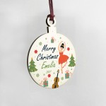 Merry Christmas ANY NAME Daughter Gift New Baby Wood Bauble