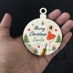 Merry Christmas ANY NAME Daughter Gift New Baby Wood Bauble