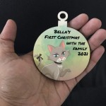 Cats 1st Christmas Bauble Hanging Tree Decoration Personalised
