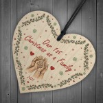 Personalised 1st Christmas As A Family Hanging Heart Family Gift