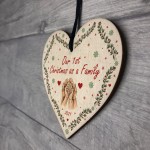 Personalised 1st Christmas As A Family Hanging Heart Family Gift