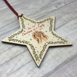 Personalised 1st Christmas As A Family Hanging Star Tree Decor