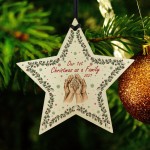 Personalised 1st Christmas As A Family Hanging Star Tree Decor