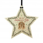 Personalised 1st Christmas As A Family Hanging Star Tree Decor