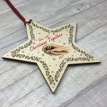 Personalised 1st Christmas Together Hanging Star Tree Decoration