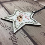 Personalised 1st Christmas Together Hanging Star Tree Decoration