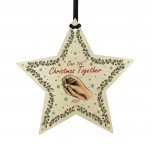 Personalised 1st Christmas Together Hanging Star Tree Decoration