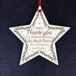 PERSONALISED Teacher Christmas Bauble Hanging Nursery Xmas