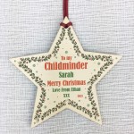 PERSONALISED Childminder Gift For Christmas Hanging Bauble