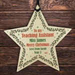 ERSONALISED Gift For Teaching Assistant Christmas Hanging Bauble