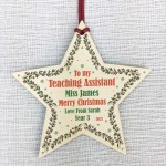 ERSONALISED Gift For Teaching Assistant Christmas Hanging Bauble