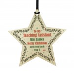 ERSONALISED Gift For Teaching Assistant Christmas Hanging Bauble