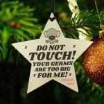 Please Don't Touch Your Germs Are Too Big For Me Heart Pram Tag 