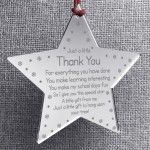 Thank You Christmas Gift For Teacher Assistant Engraved Star