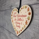 First Christmas As Mummy Daddy Wood Bauble Keep Personalised