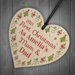 First Christmas As Mum Dad Bauble New Baby Gift Personalised