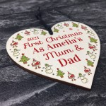 First Christmas As Mum Dad Bauble New Baby Gift Personalised