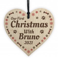 Dog Puppy Bauble 1st Christmas Personalised Christmas Tree Decor